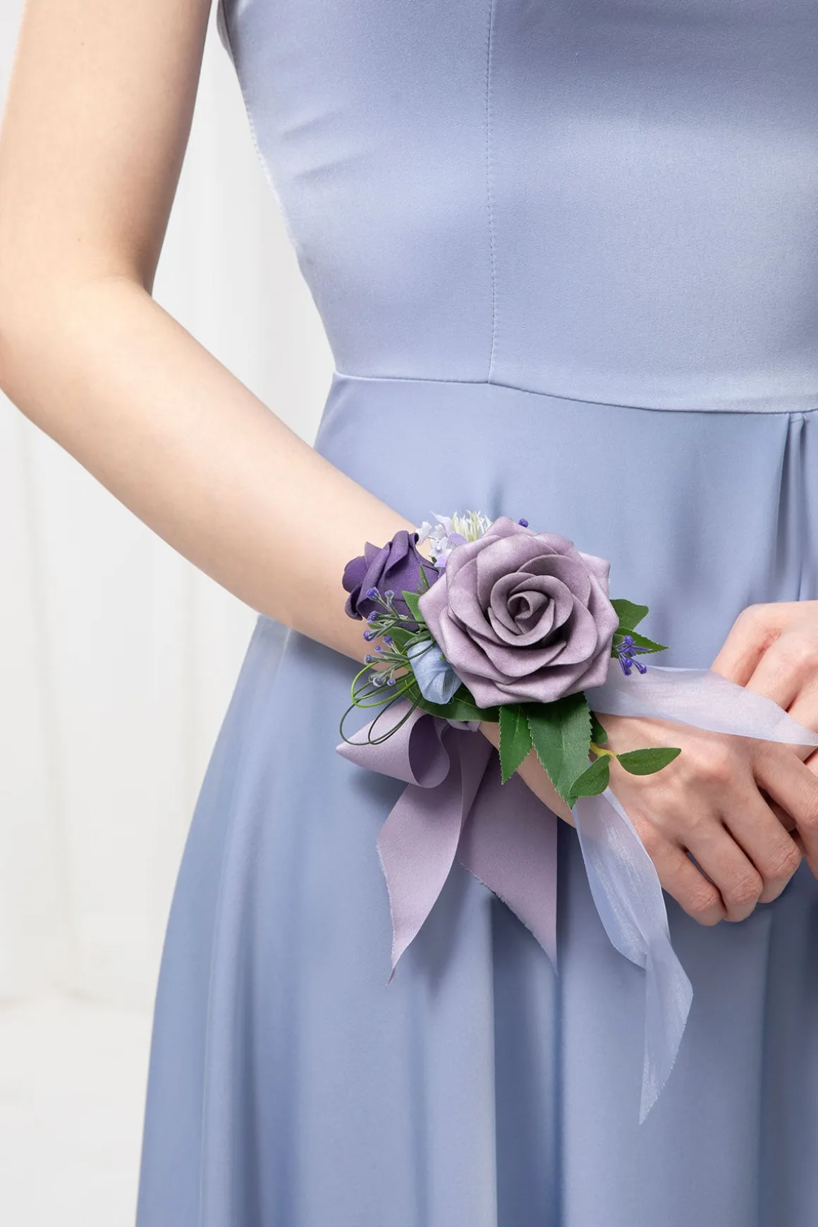 Wrist Corsages in Ethereal Purple Dream