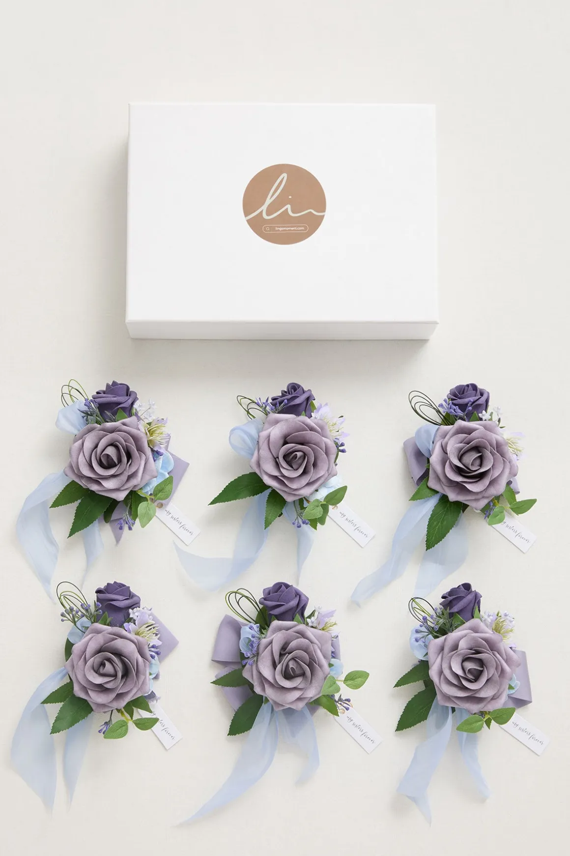 Wrist Corsages in Ethereal Purple Dream