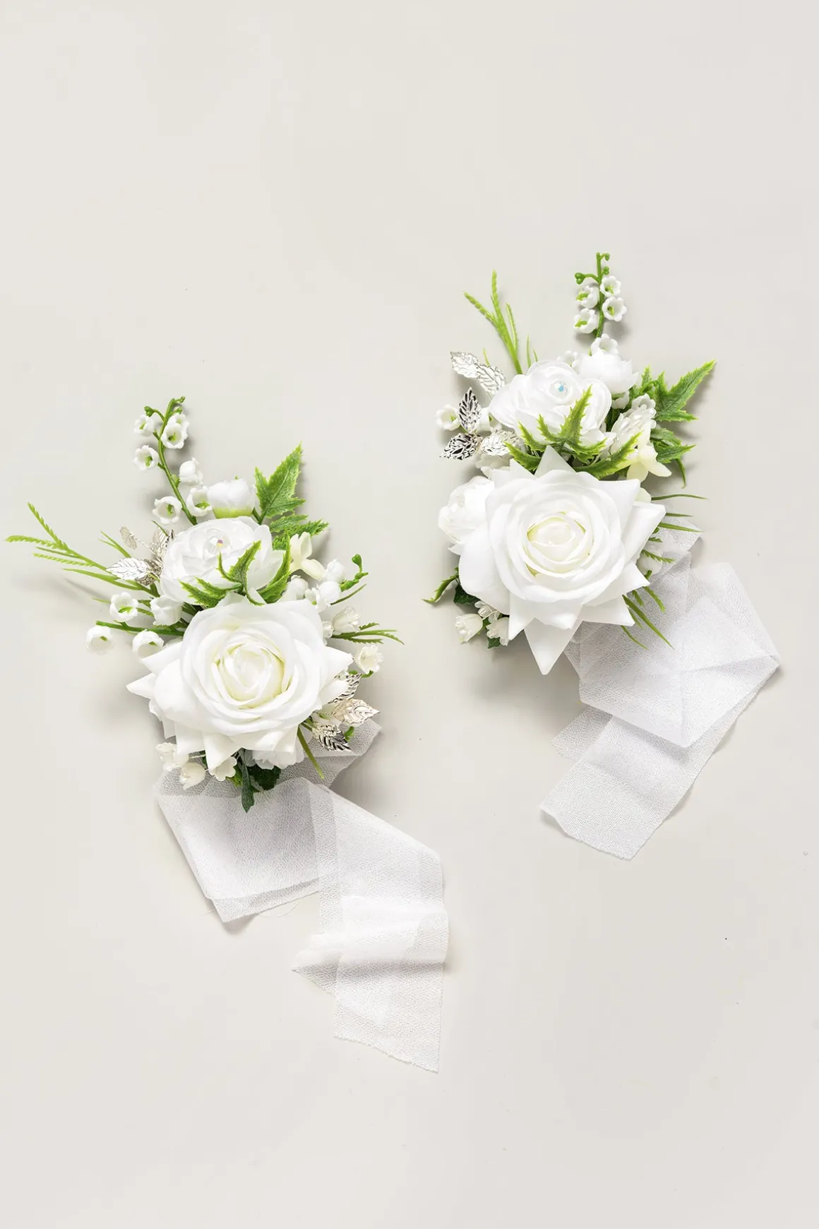 Wrist Corsages in May Lily & Olive