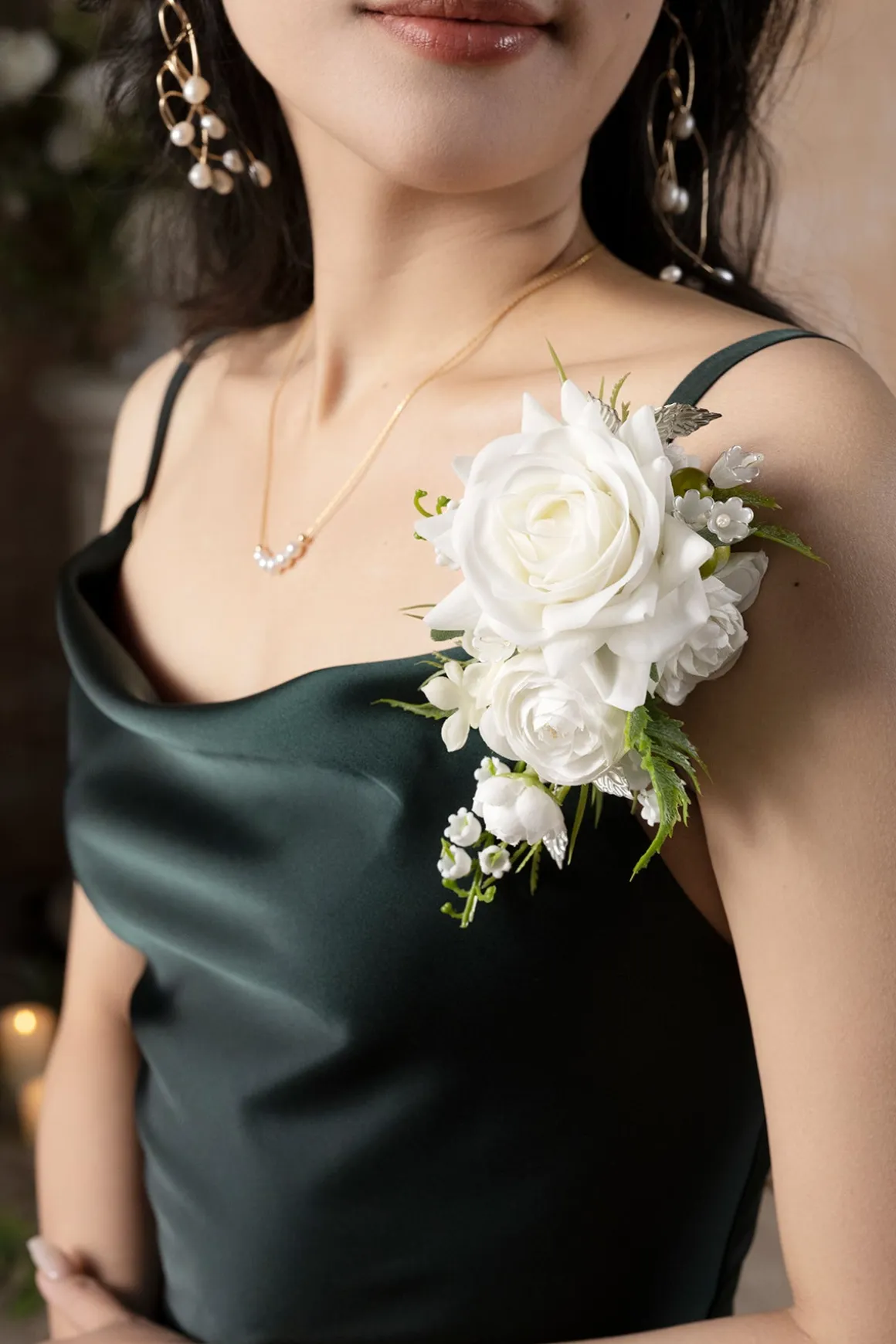 Wrist Corsages in May Lily & Olive