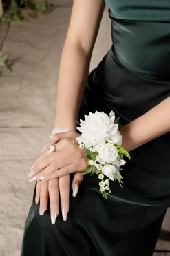 Wrist Corsages in May Lily & Olive