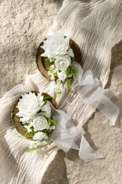 Wrist Corsages in May Lily & Olive