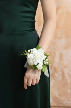 Wrist Corsages in May Lily & Olive