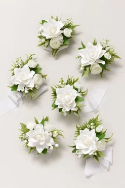 Wrist Corsages in May Lily & Olive