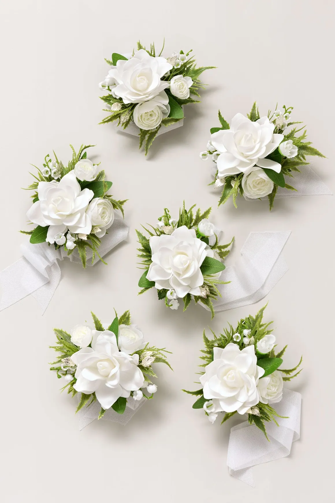 Wrist Corsages in May Lily & Olive