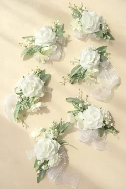 Wrist Corsages in Natural White | Clearance