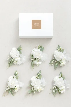 Wrist Corsages in Natural White | Clearance