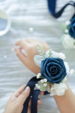 Wrist Corsages in Noble Navy Blue | Clearance