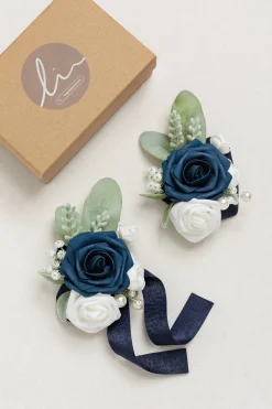 Wrist Corsages in Noble Navy Blue | Clearance