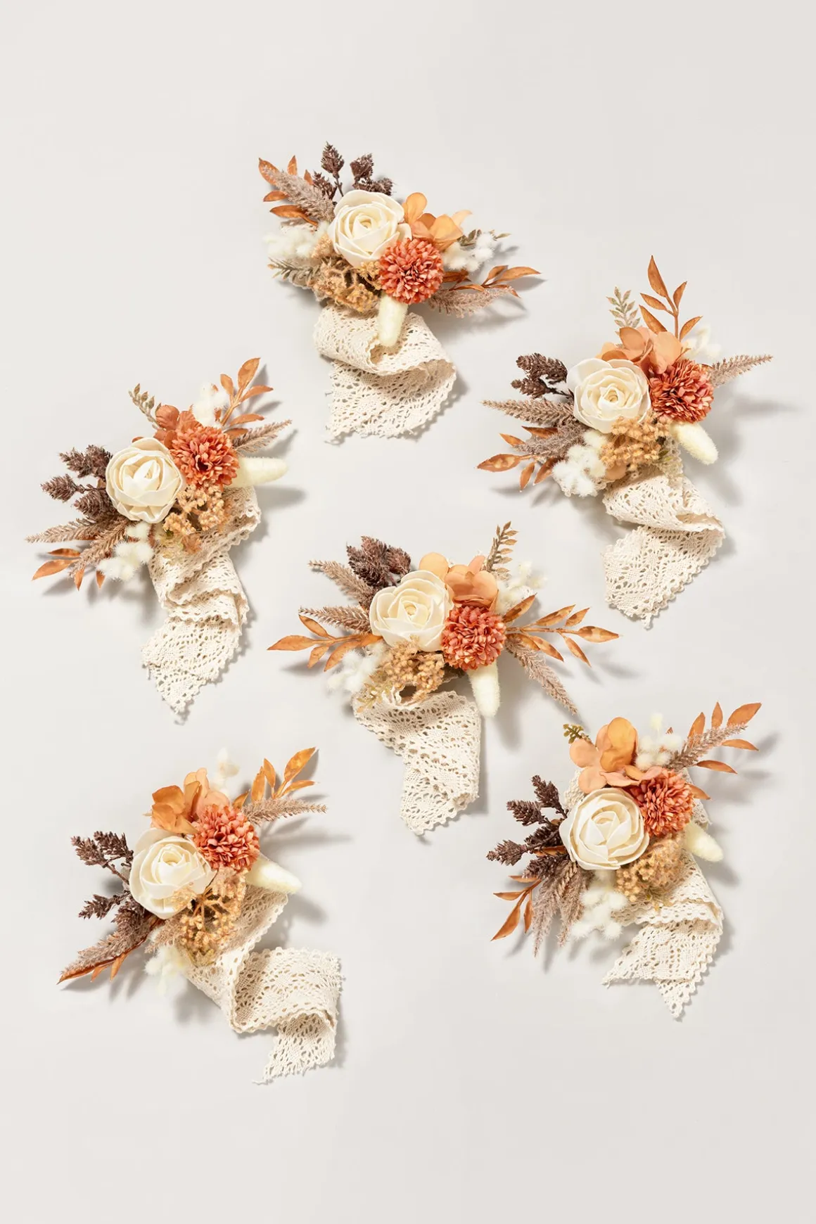 Wrist Corsages in Rust & Sepia | Clearance