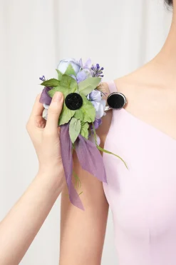 Wrist Corsages & Shoulder Corsages in Ethereal Purple Dream